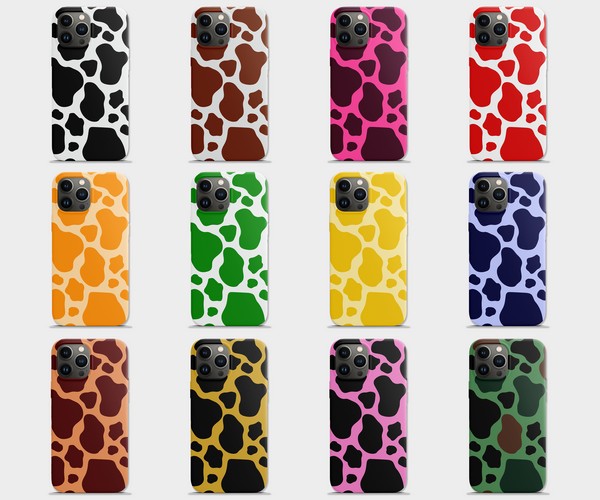 Cow Print Phone Case 12 color designs