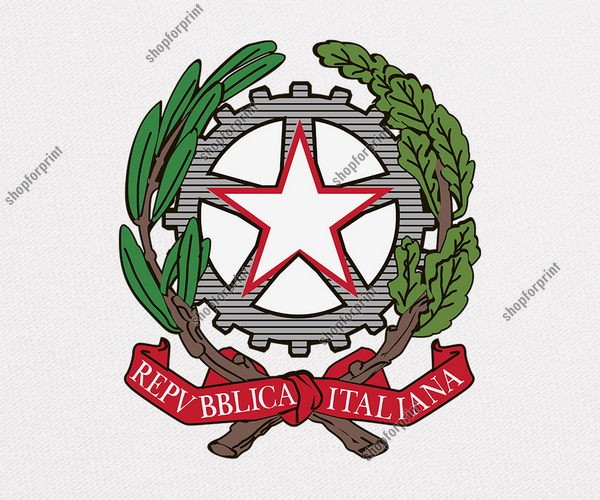 Emblem of Italy in Vector Formats (Two Images)
