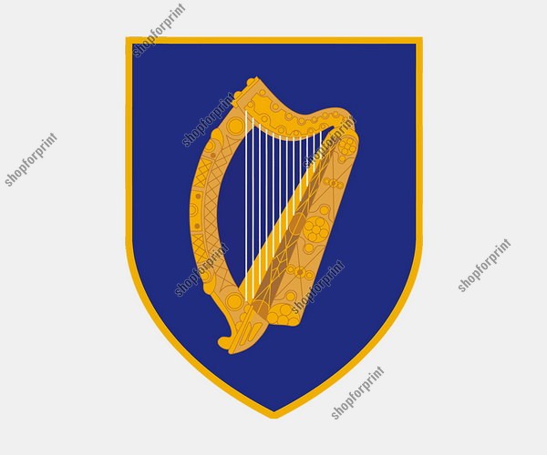 The Coat of Arms of Ireland Vector Set (Three Images)