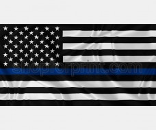 American Police Flag with blue line