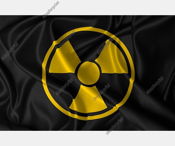 Black Flag with Yellow Radiation Symbol