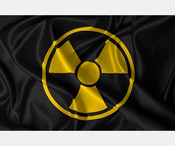Black Flag with Yellow Radiation Symbol