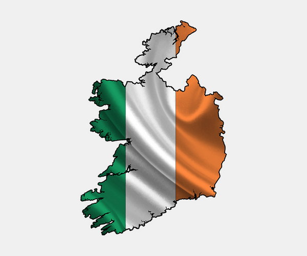 Irish Tricolour Flag Vector Set (4 Images)