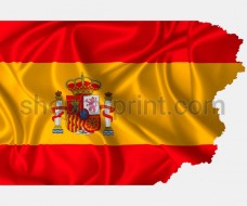 Spain flag vector with torn edges