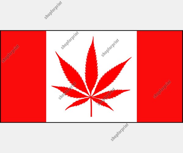 Canada Marijuana Flag in Vector Formats
