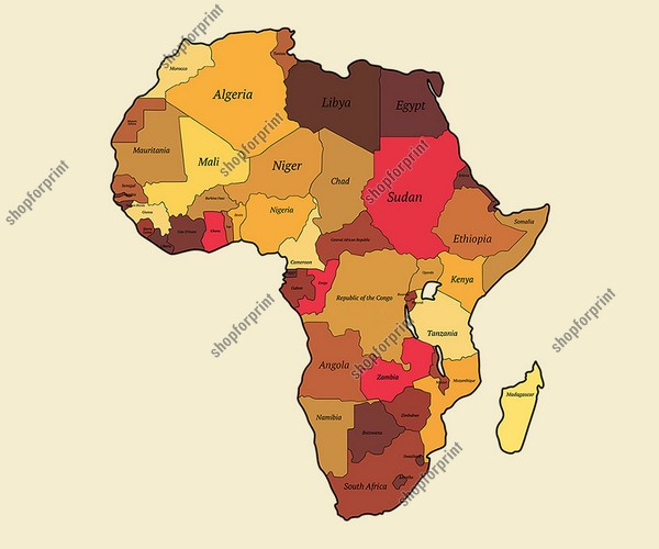 Africa Map Free Download Vector