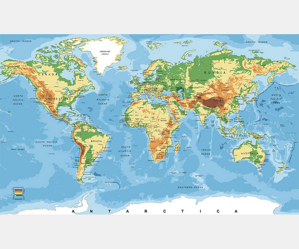 World Map Vector Image. Several Formats