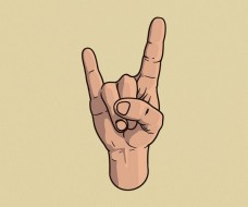 Rock and Roll Hand Symbol