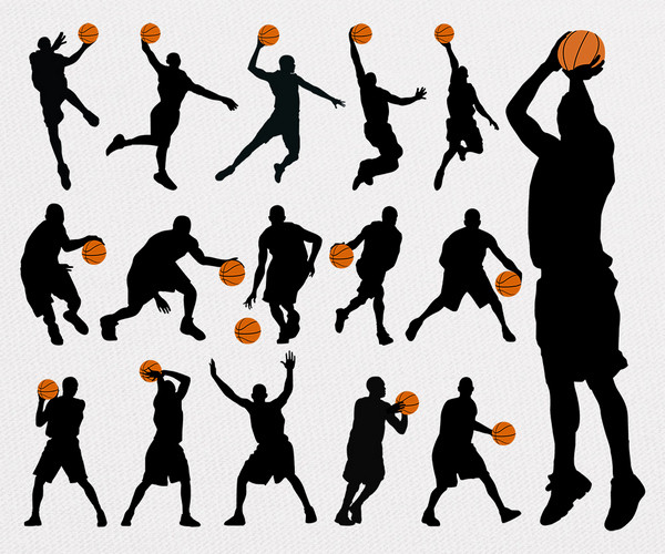Basketball Player Silhouette in Vector Format