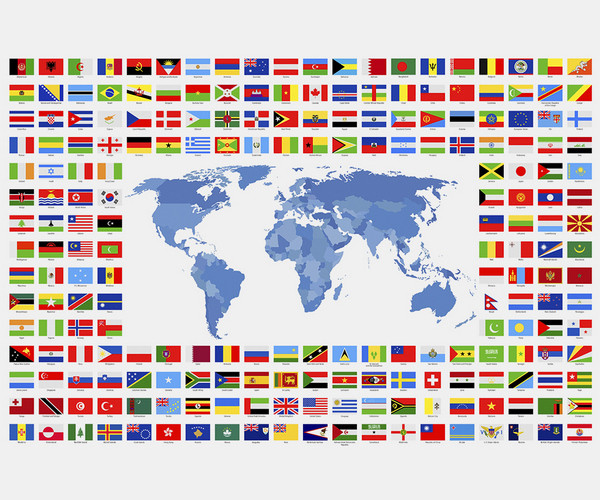 World Flags in Vector Format - 242 Images.