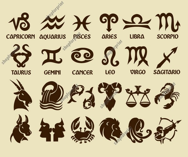 Zodiac Symbols Vector Pack