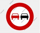 No Overtaking Road Sign Image in Vector